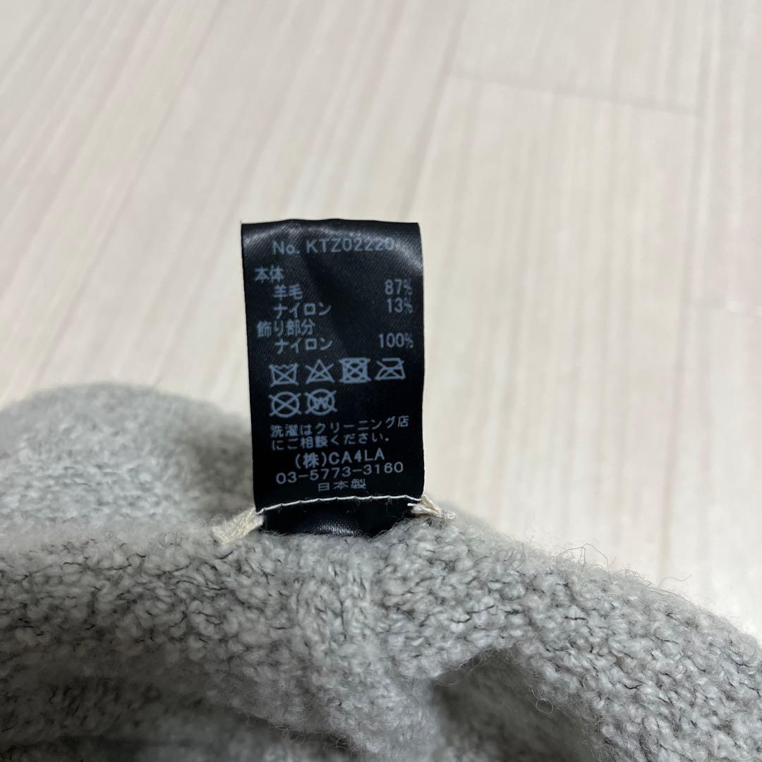 Ca4la ネコ耳　ニット帽　ラインストーン