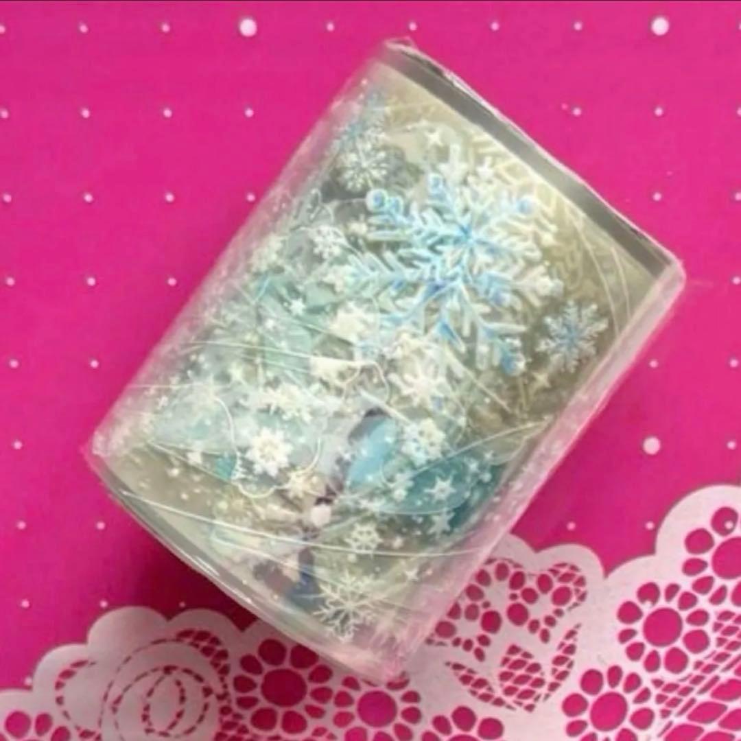 贝壳光 5.5cm×5m 银落 海外マスキングテープ　海外マステ　雪の結晶