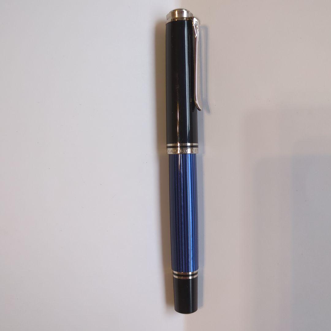 ペリカン　スーベレーン　m805 ブルーストライプ　F　細字　750　18金