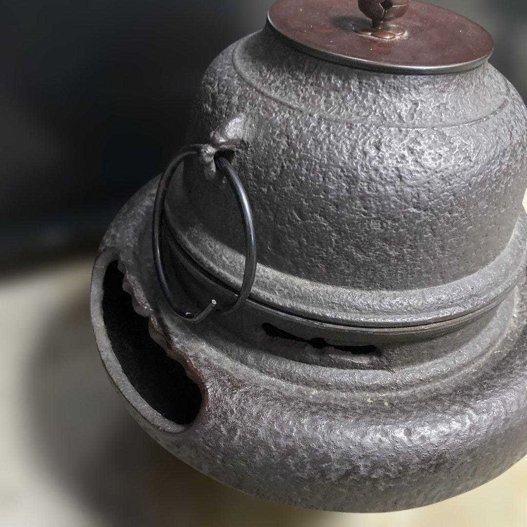 茶道具 野々田商店　電気　茶釜　81-14036 敷物付き