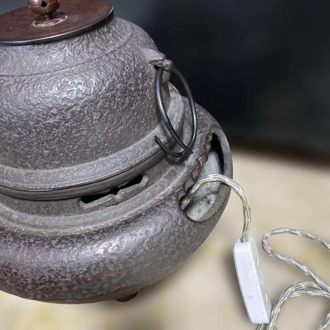 茶道具 野々田商店　電気　茶釜　81-14036 敷物付き