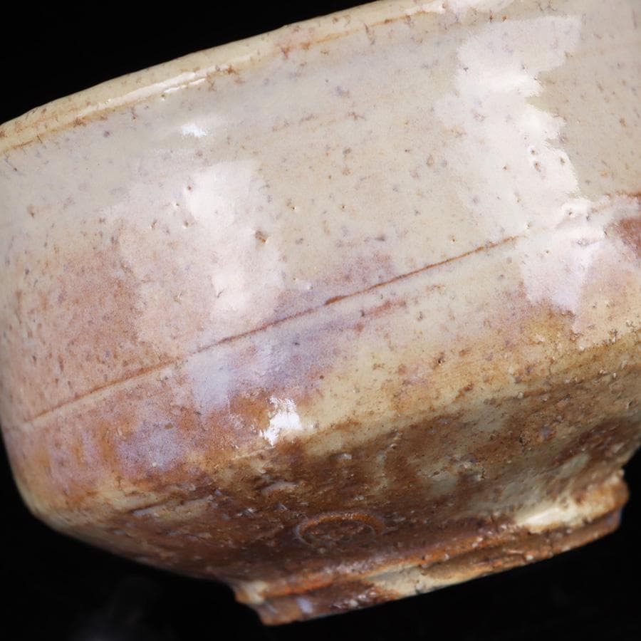 Y3122-89 茶道具 萩焼 天鵬山 廣瀬淡雅 萩茶碗 共箱　　BBB