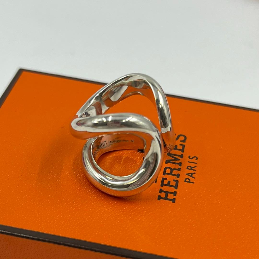 新品正規品　HERMES リマ リング #48 シルバー エルメス　人気モデル