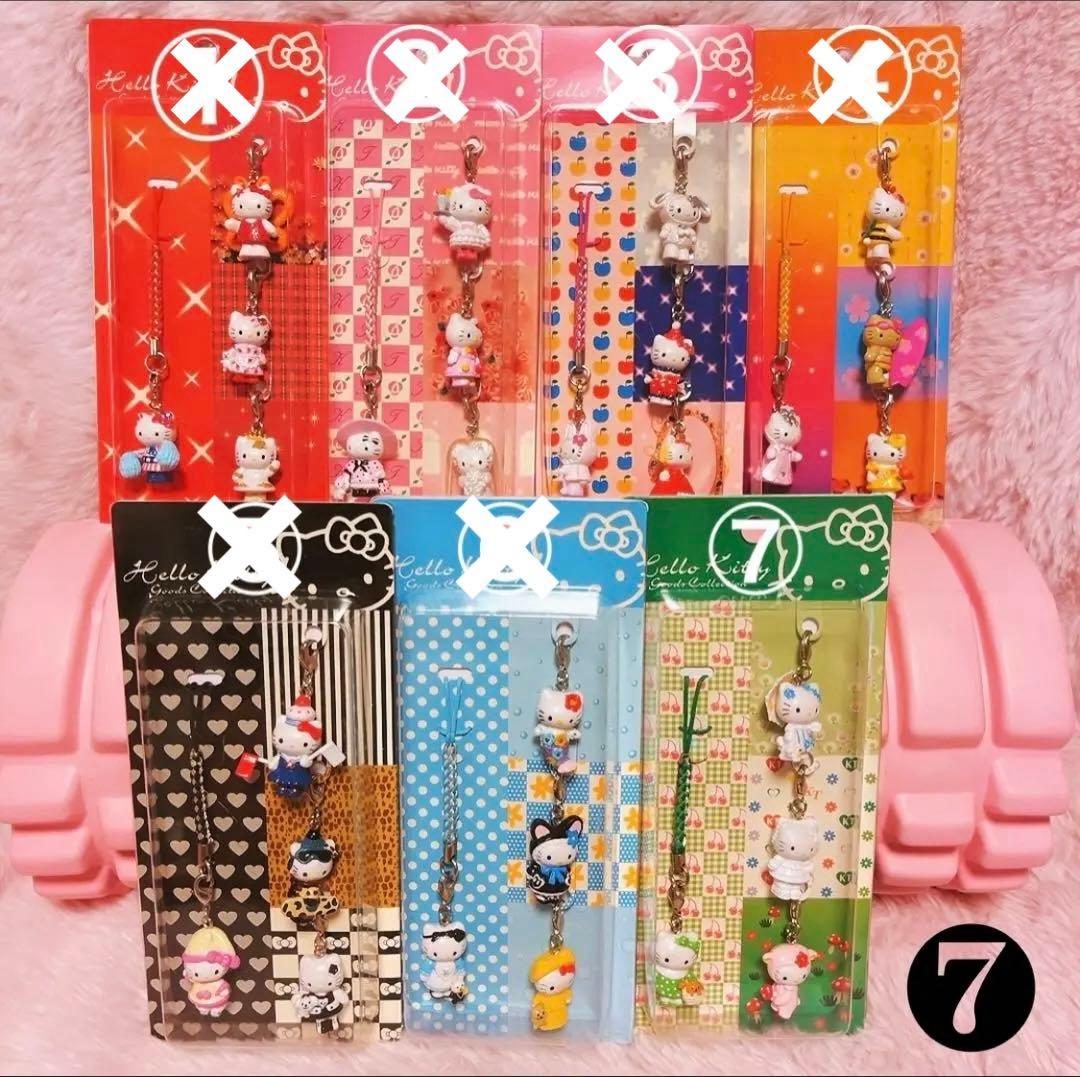 希少レア　ハローキティ　グッズコレクション　根付け　4Pアソート ⑦ 2005