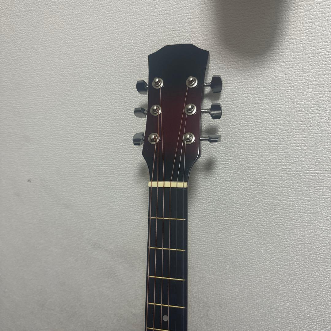 アコースティックギター レッド 6弦