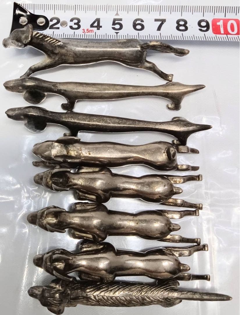 箸置き 馬 犬 兎 カンガルー アンティーク8点 インテリア 置物