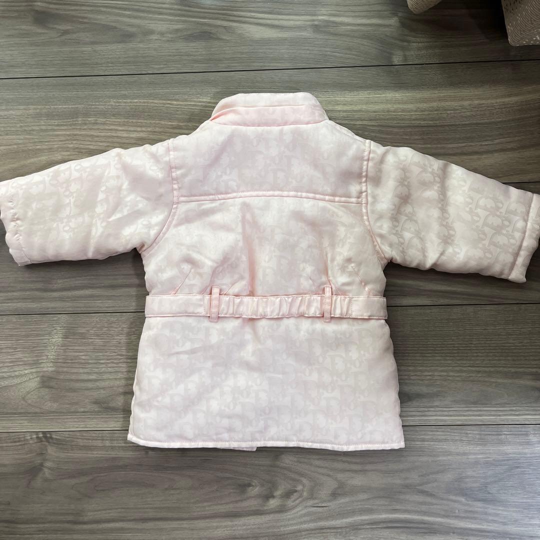 ベビーディオールのダウンコート　3way ピンク　フード取り外し可