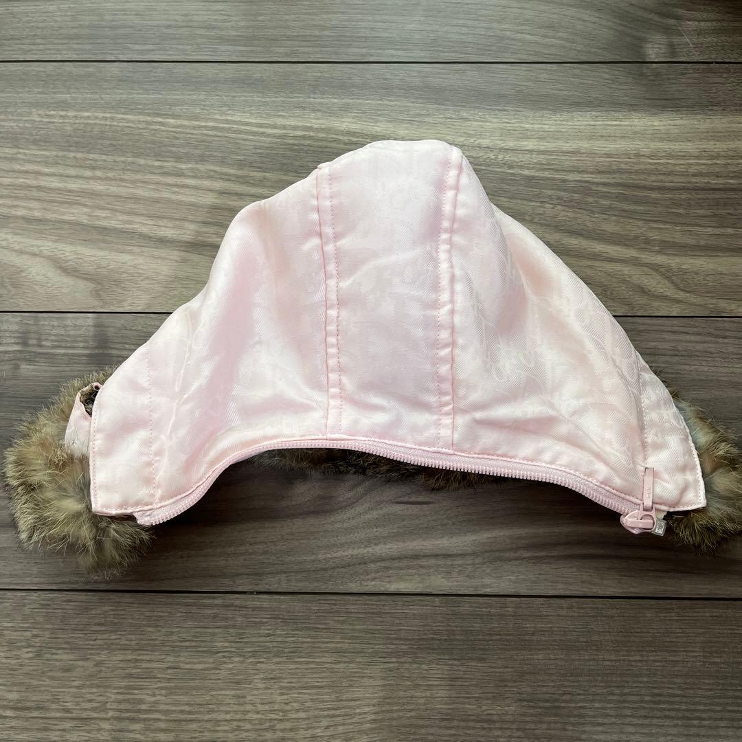 ベビーディオールのダウンコート　3way ピンク　フード取り外し可