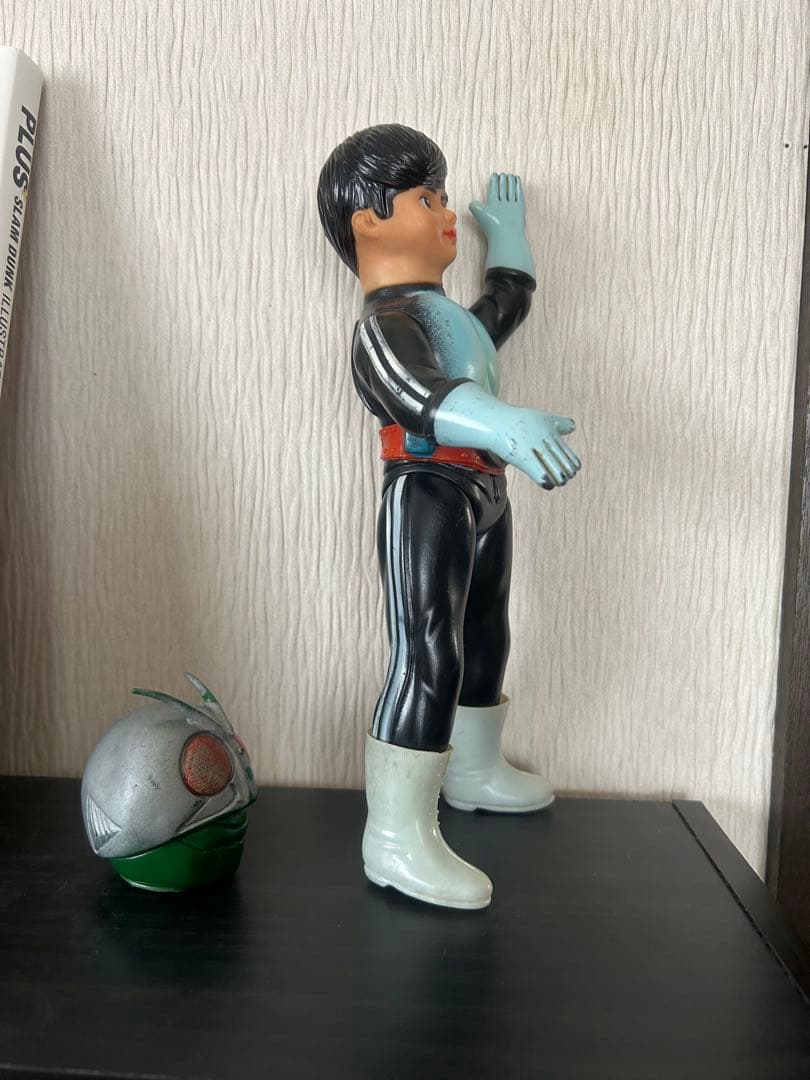 仮面ライダー1号　マスク有りソフビ　昭和