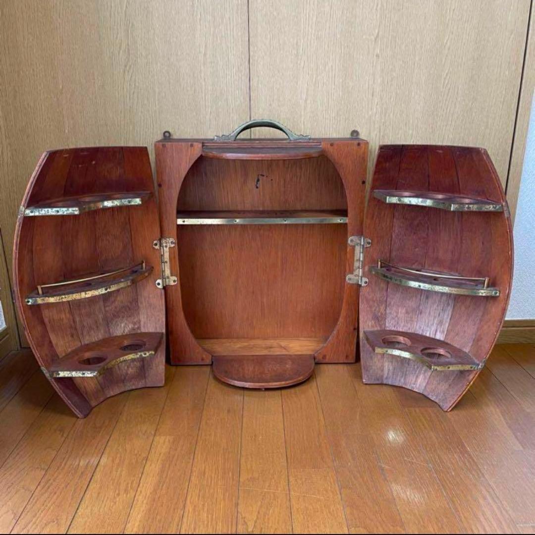 アンティーク 木製 樽型収納ボックス ビンテージ　飾り棚