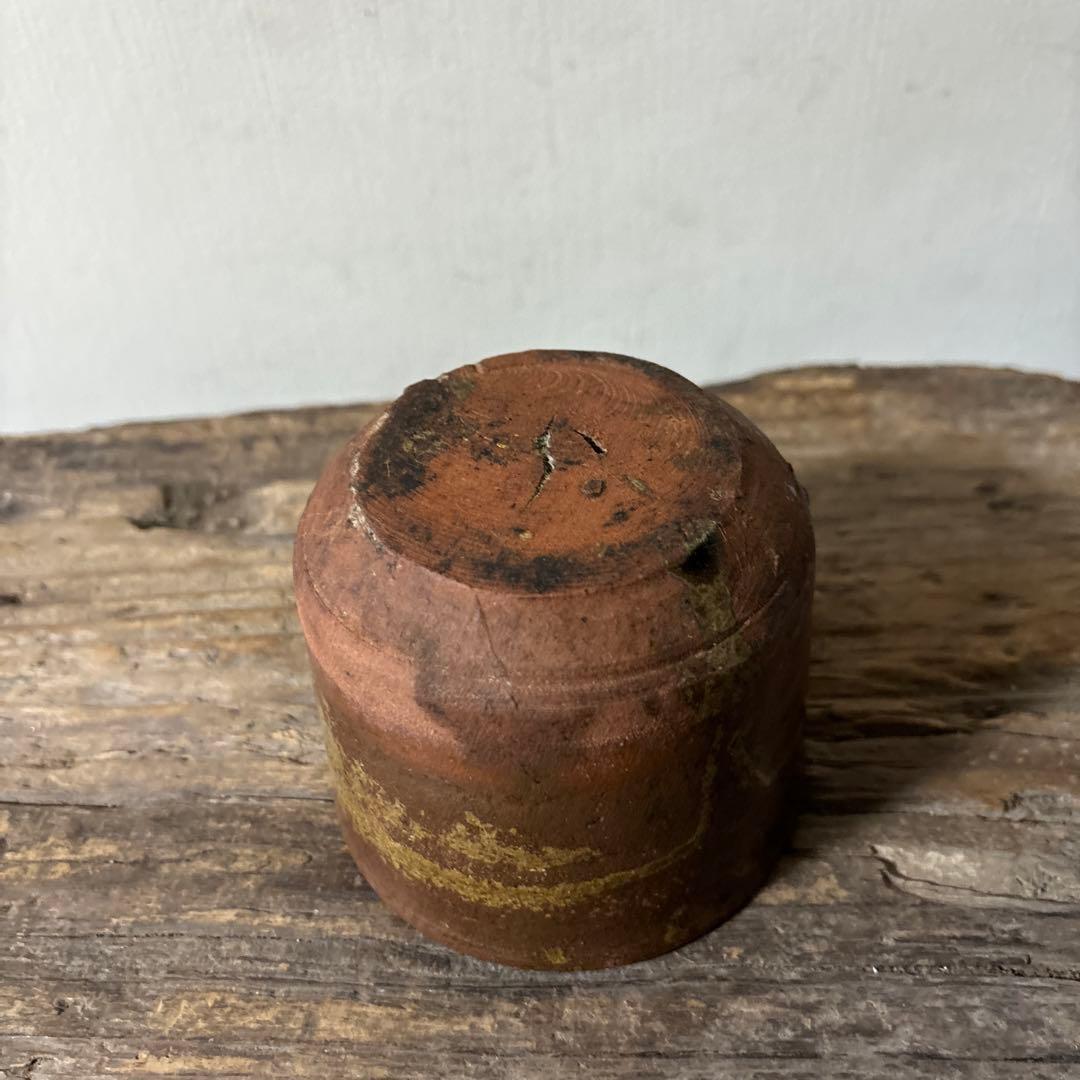 雰囲気のある古い九州民窯　古高取　火入れ　古道具　古唐津　花入検:白洲正子　李朝