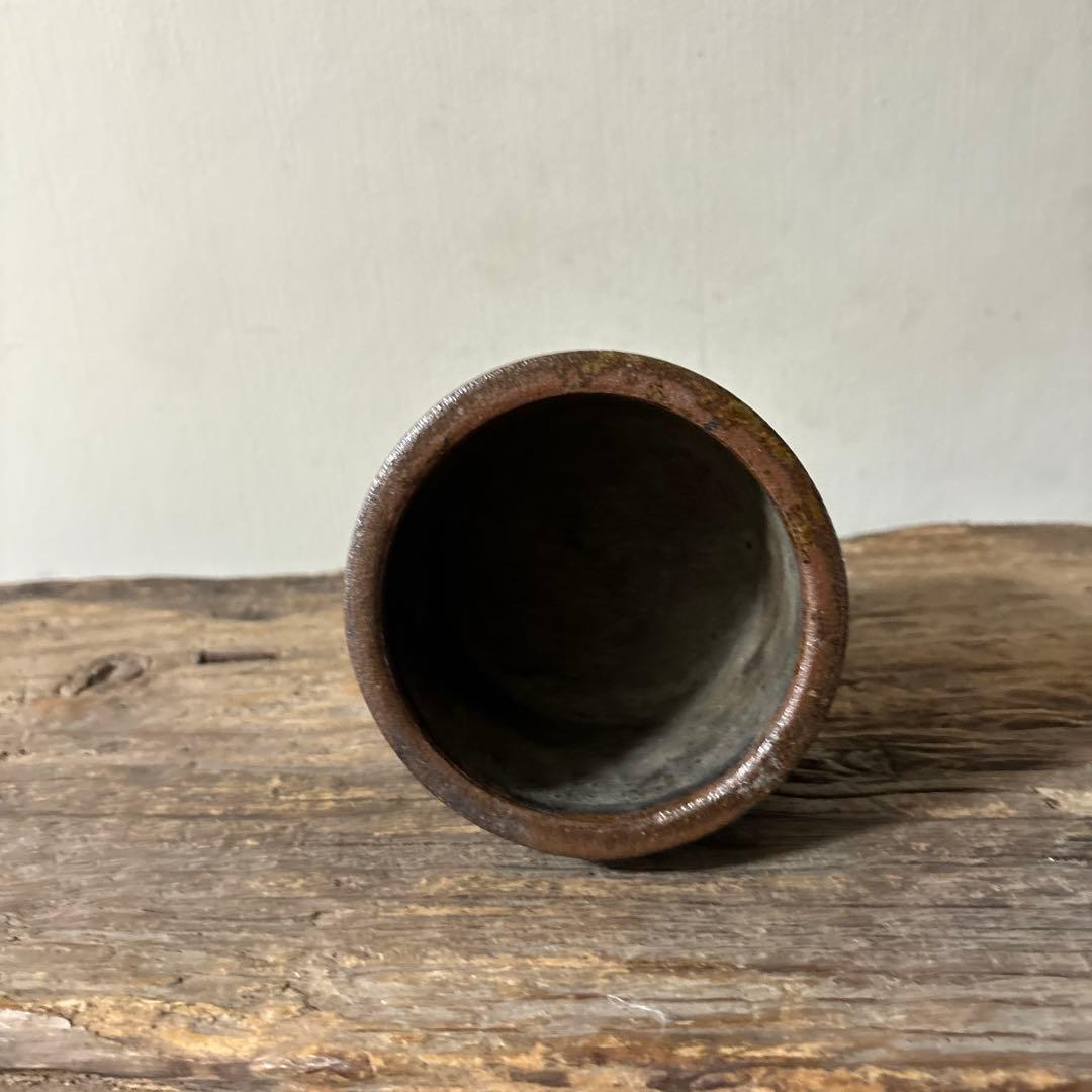 雰囲気のある古い九州民窯　古高取　火入れ　古道具　古唐津　花入検:白洲正子　李朝