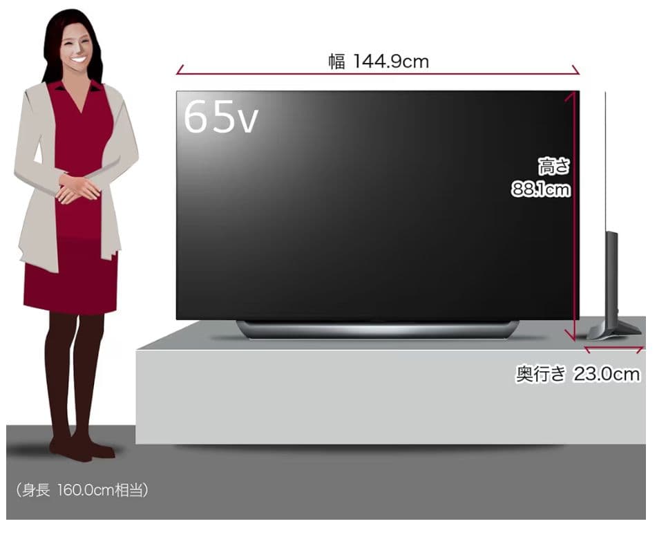LG 65V型 有機EL テレビ 4K 2019年製 ドルビービジョン対応