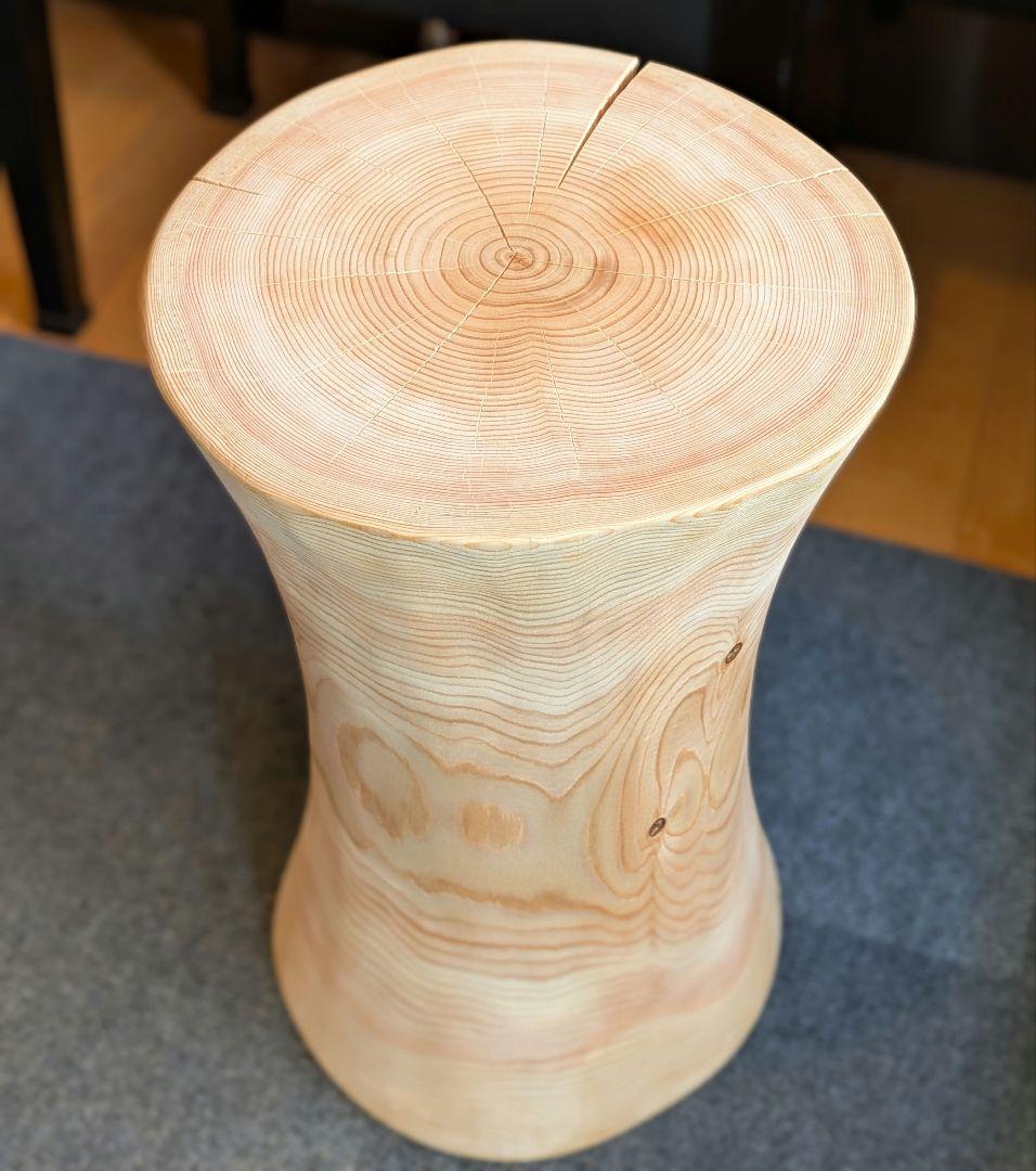 ppp　檜　丸太　椅子　スツール　高さ約45.5㎝