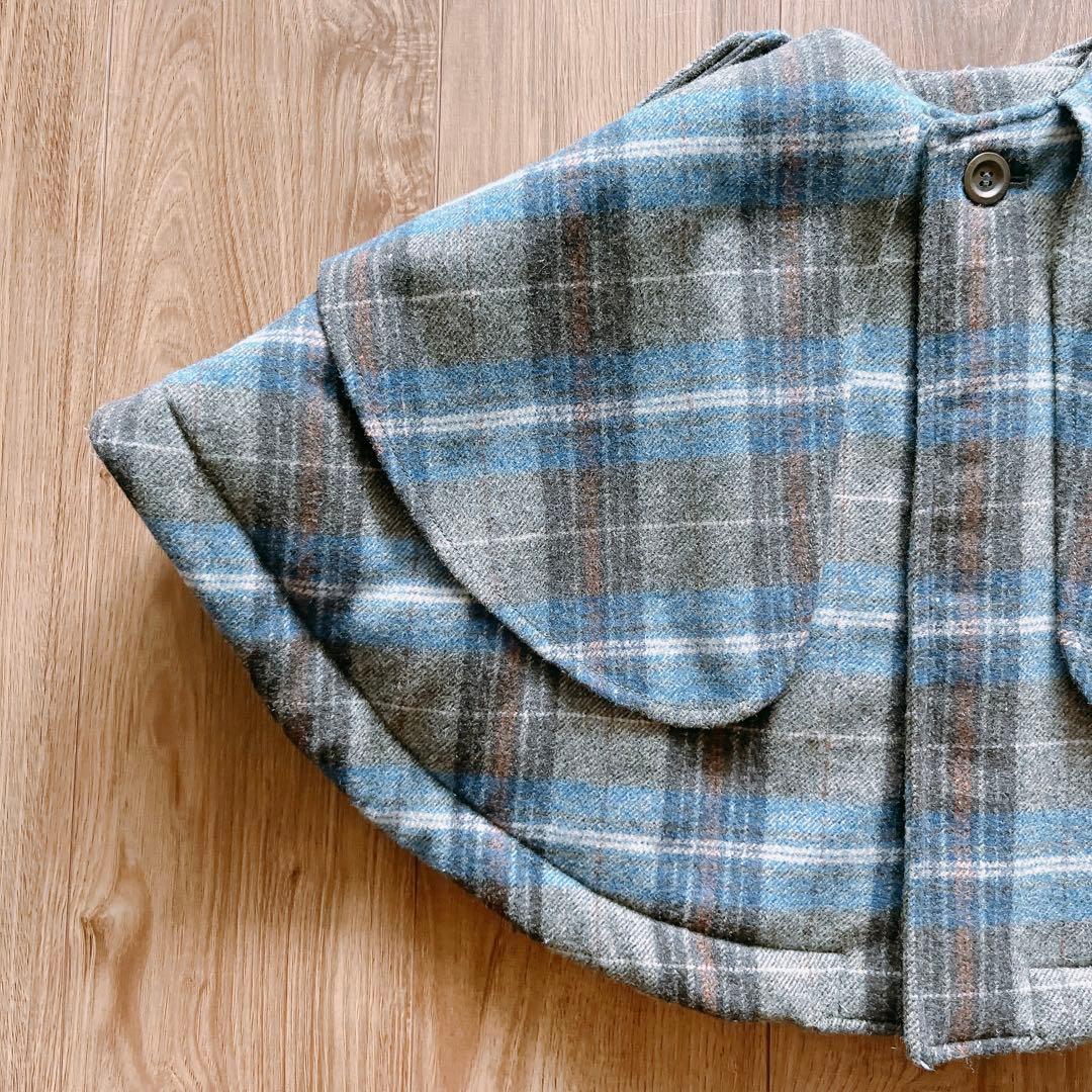 【メルカリ市限定価格】MARLMARL ポンチョ コート ホリデー限定チェック柄