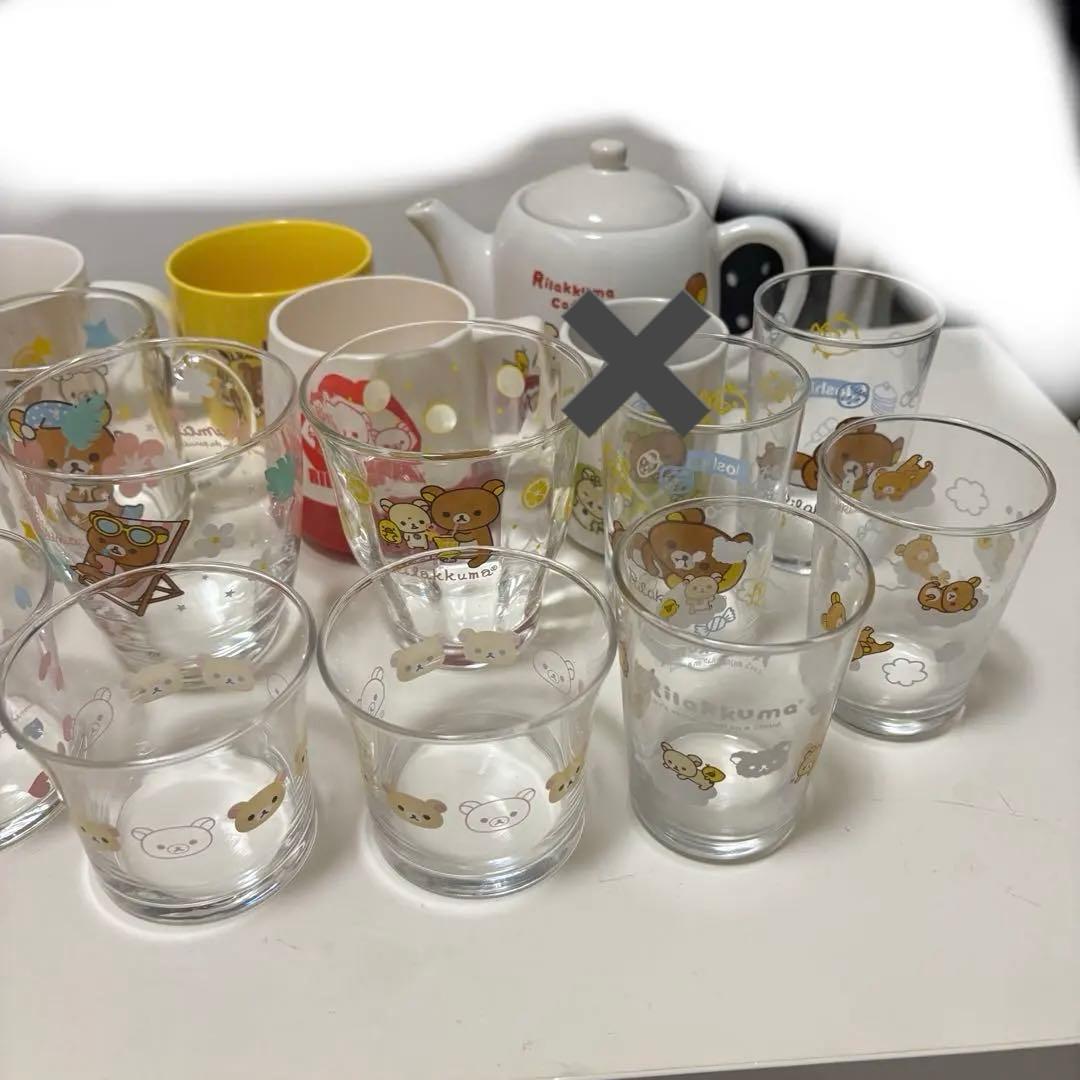 【バラ売り可】リラックマ グラス マグカップ ティーポット コップ セット