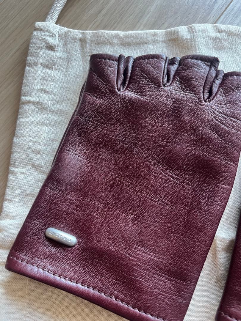 小物 OURLEGACY BIKER GLOVE Currant Red Nappa
