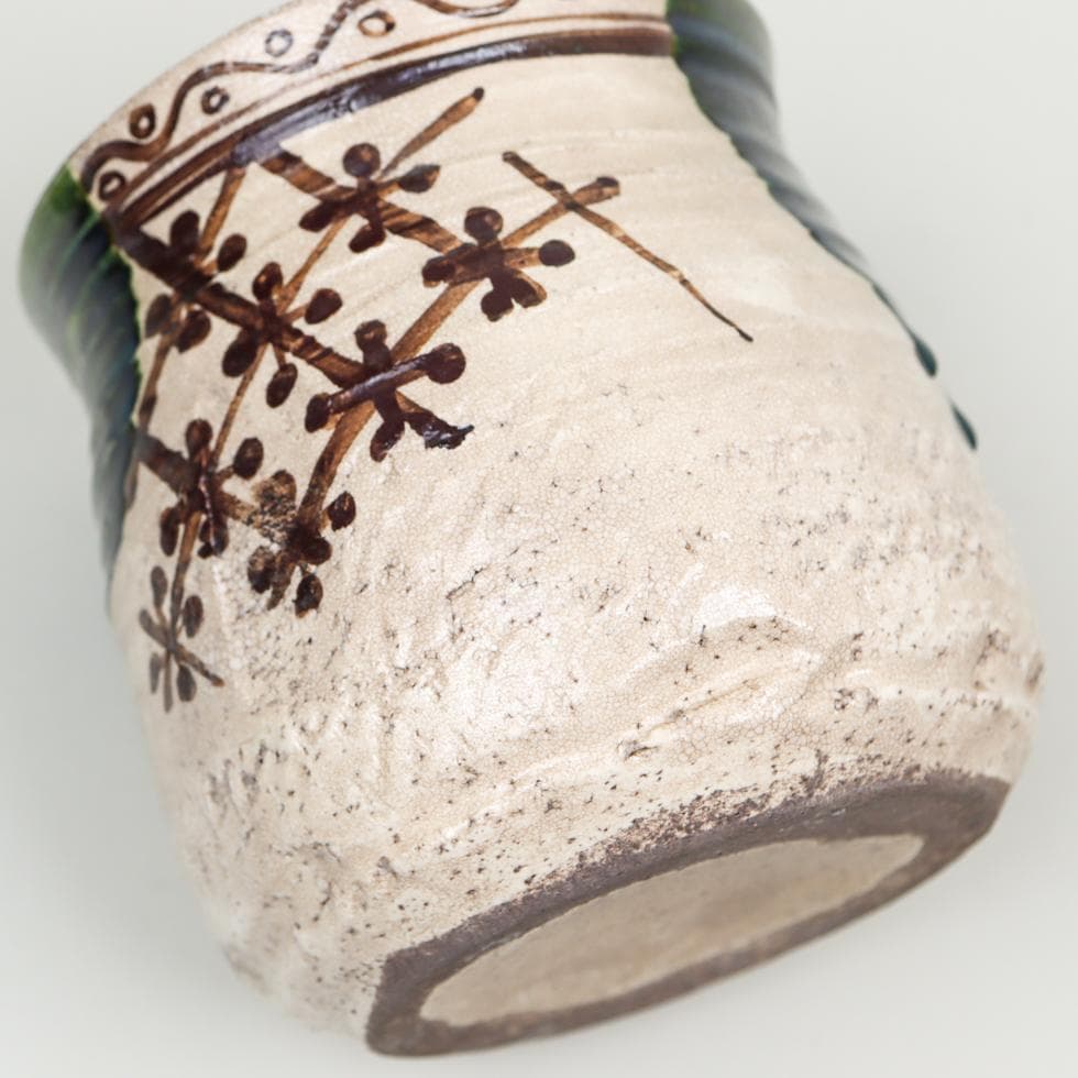 山口錠鉄 織部水指 茶道具 共箱