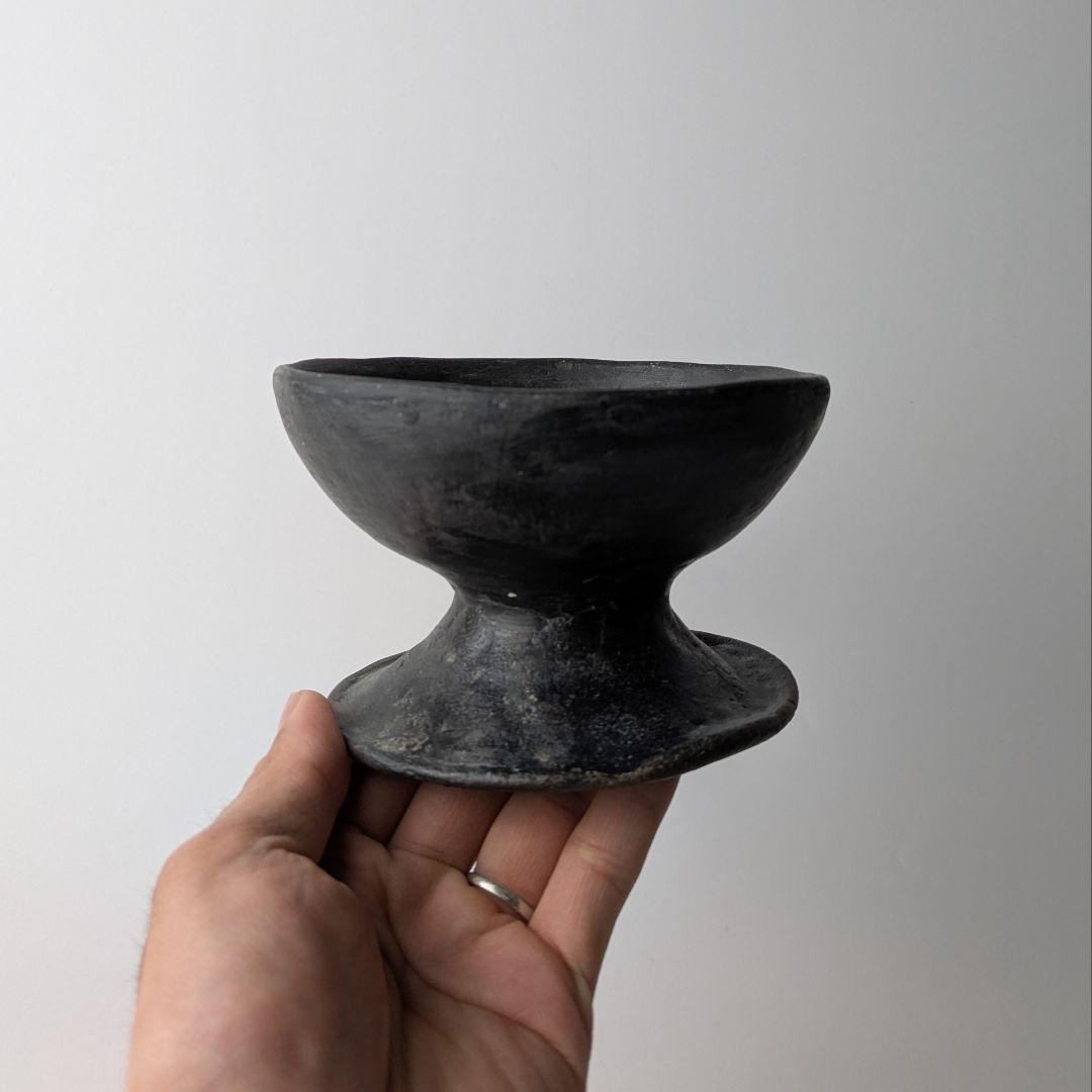 御陵碗 高杯 台付碗 黒色陶器 土師器 奈良時代 平安時代 骨董 古美術