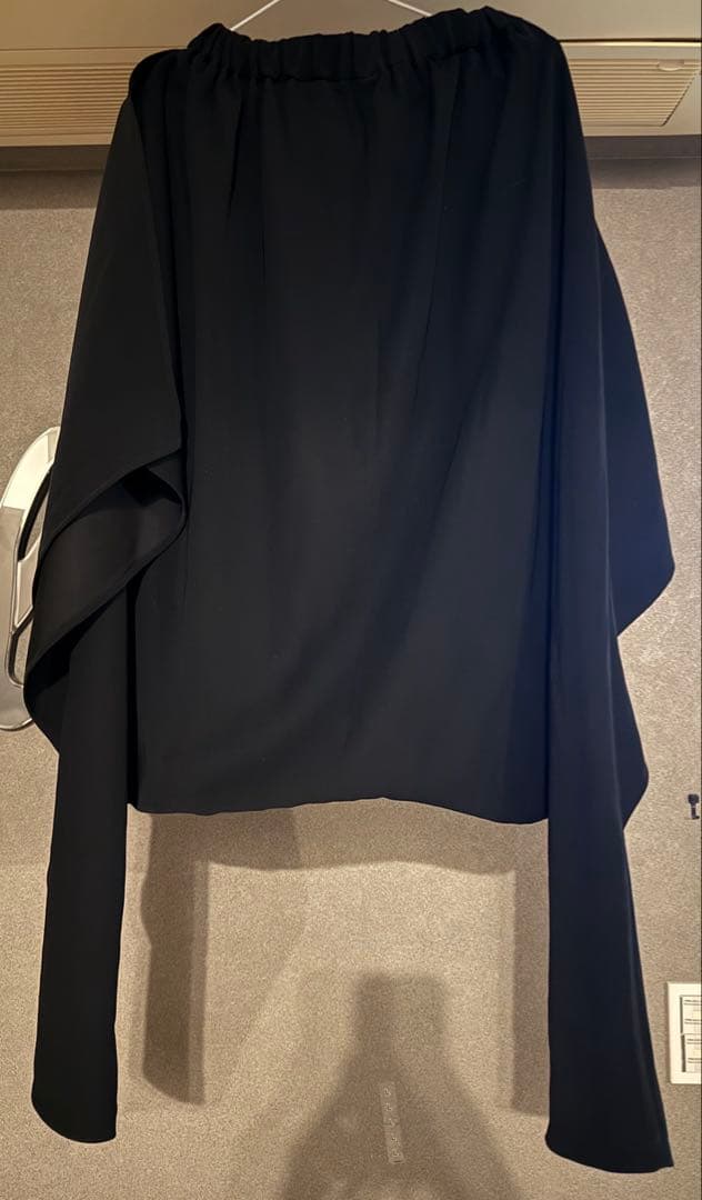 【1/4まで限定値下げ】enfold エンフォルド　黒 ドレープサルエルパンツ