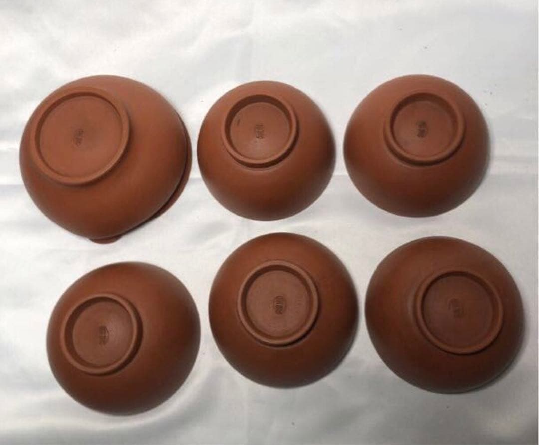 常滑焼　片岡二光　茶銚　朱泥　茶器揃え　器局　付き　後手急須　名工　骨董