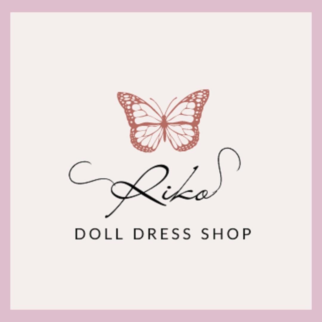 ミリィ　リカちゃんサイズ　ピンク　リボンのロココ調ドレス　手作り　ドール服