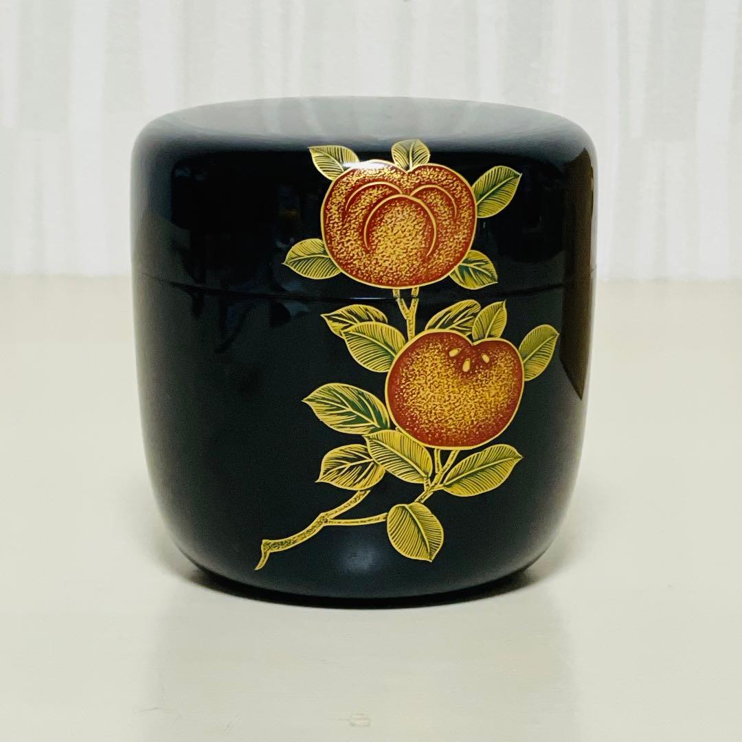 未使用 松井芳子 作 存清 たちばな 大棗 茶道具 共箱