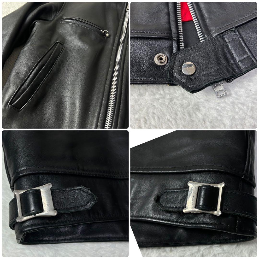 美品 666 ライダースジャケット ステアハイド キルティング シングル