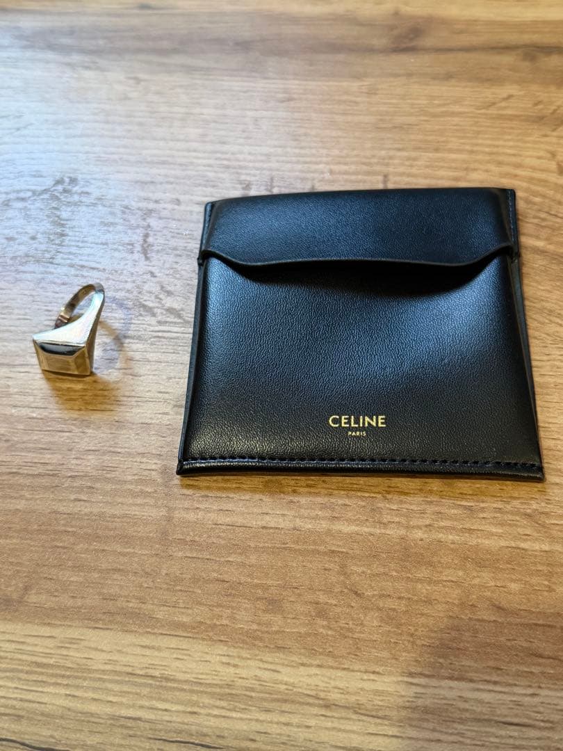 CELINE セリーヌ スクエア シルバーリング メンズ 58/18号