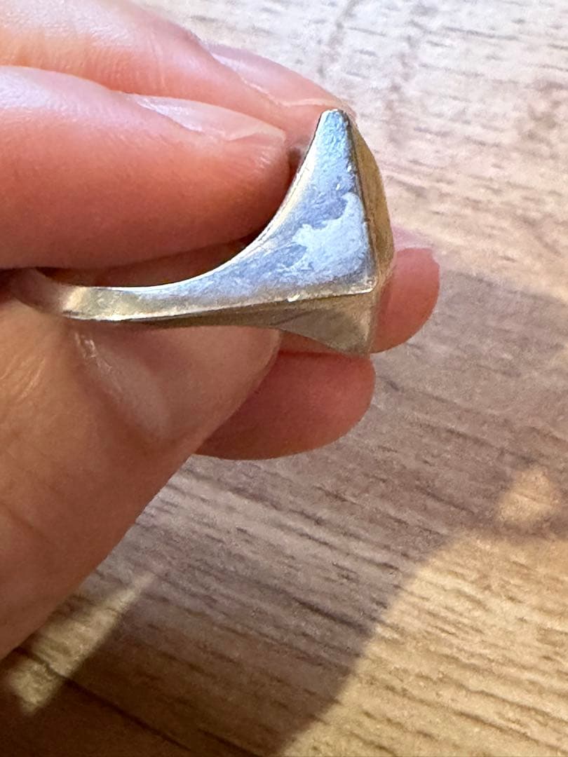 CELINE セリーヌ スクエア シルバーリング メンズ 58/18号