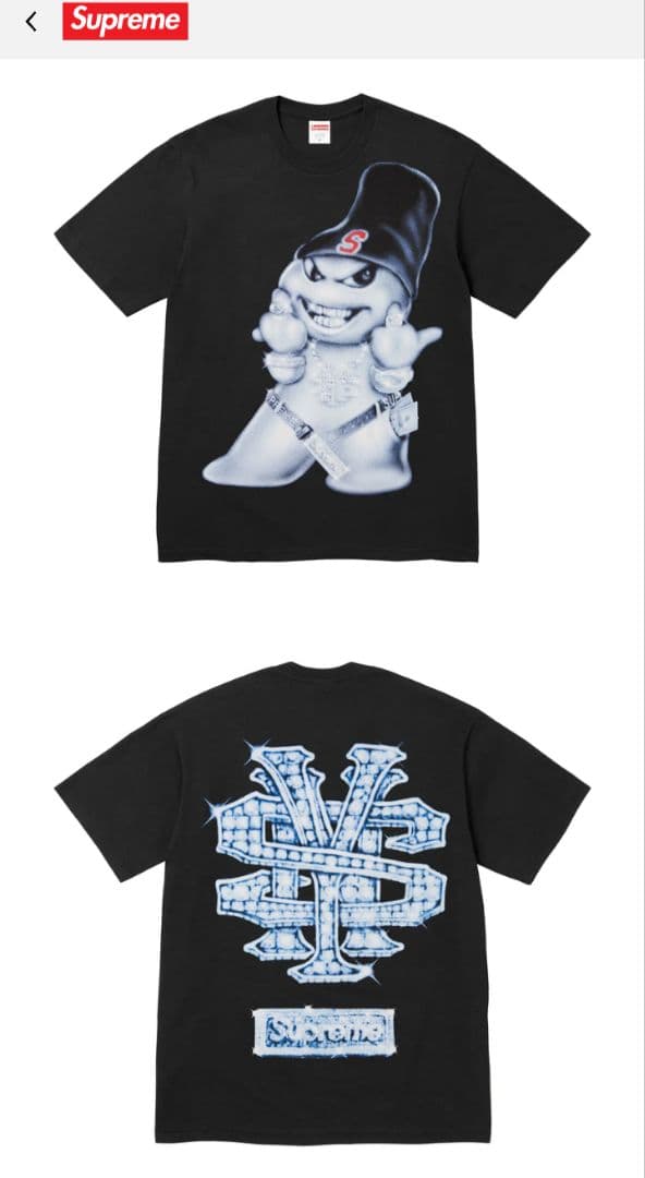 Supreme / man Tee (M) 黒