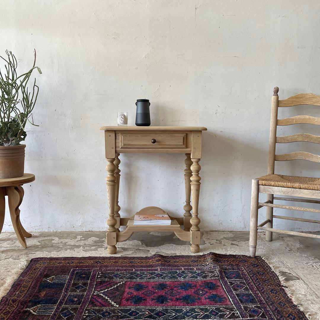 ビンテージ ドロワーサイドテーブル ドロワーハイテーブル　化粧台　剥離