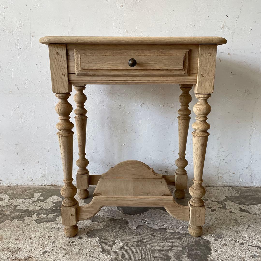 ビンテージ ドロワーサイドテーブル ドロワーハイテーブル　化粧台　剥離