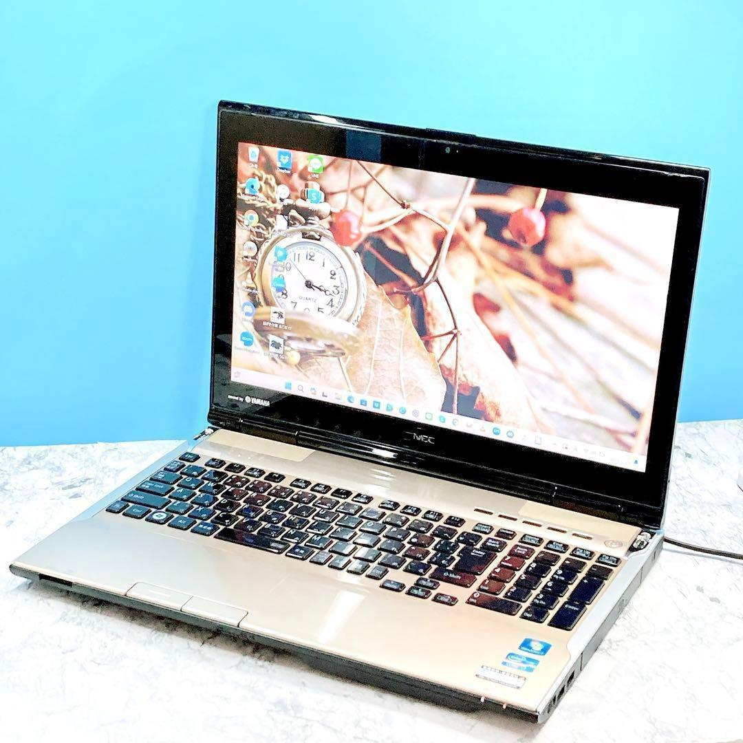 人気✨i7✨Win11✨ブルーレイ✨オフィス✨LAVIEゴールドノートパソコン
