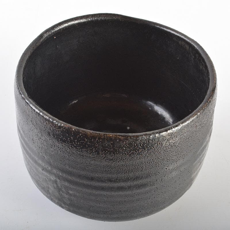 茶道具　華中亭道八製　 瀬戸黒写　茶碗　共箱　M　R7132