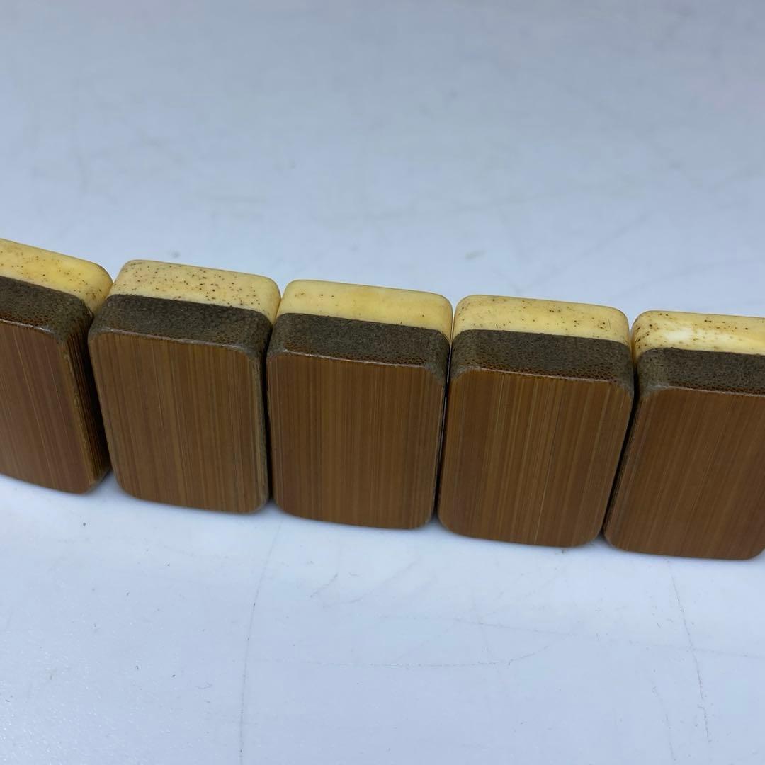 骨面竹背麻雀牌　ケース付　東Y7-0306①トヒト