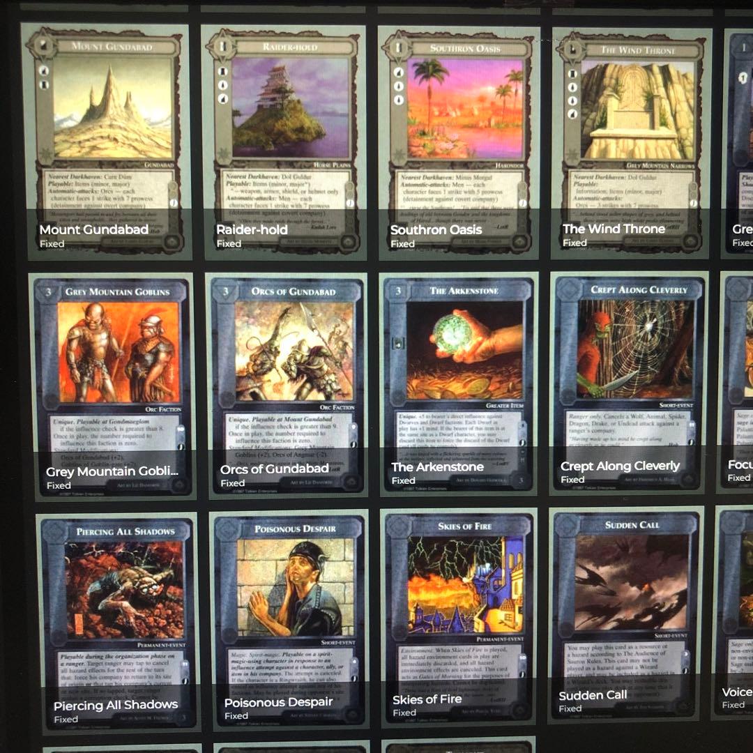 ミドルアース　カード　チャレンジデッキJ ccg 指輪物語　希少