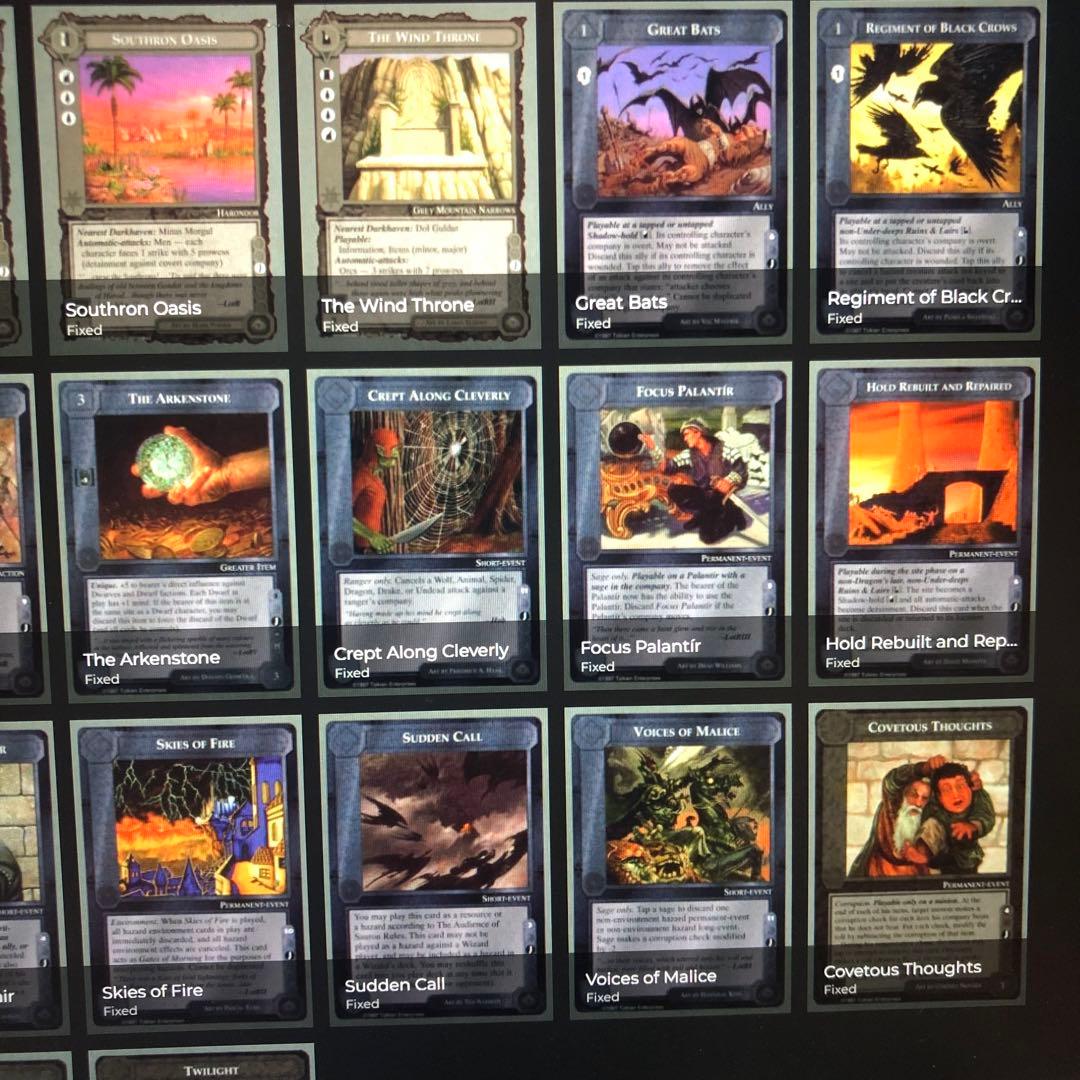 ミドルアース　カード　チャレンジデッキJ ccg 指輪物語　希少