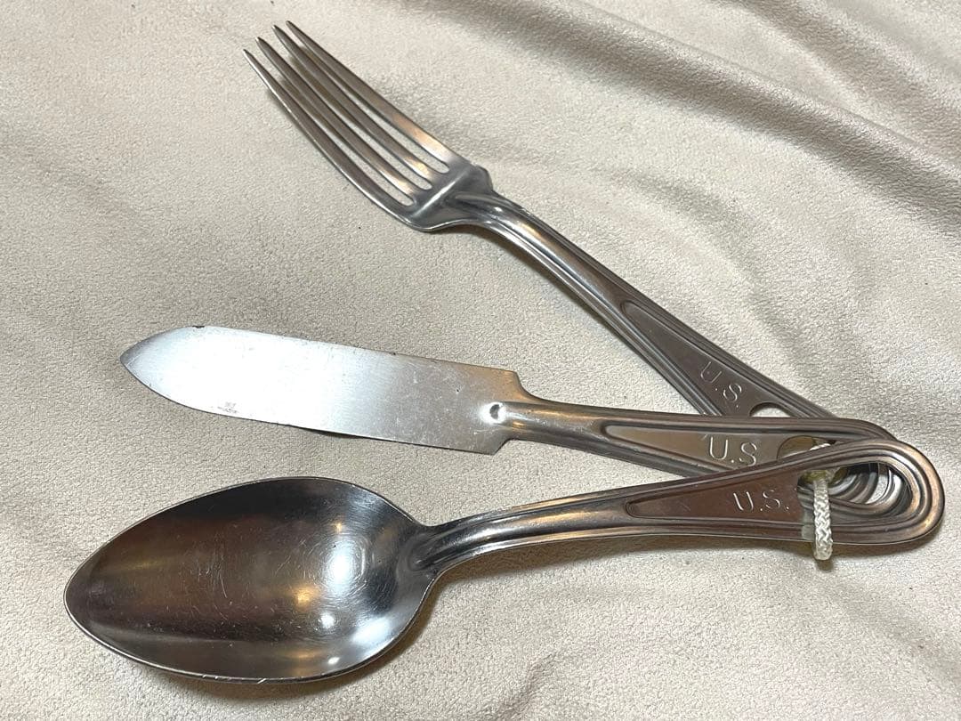 実物【米軍】メスキットパン(1966年製)&カトラリーセット　ベトナム戦争自衛隊