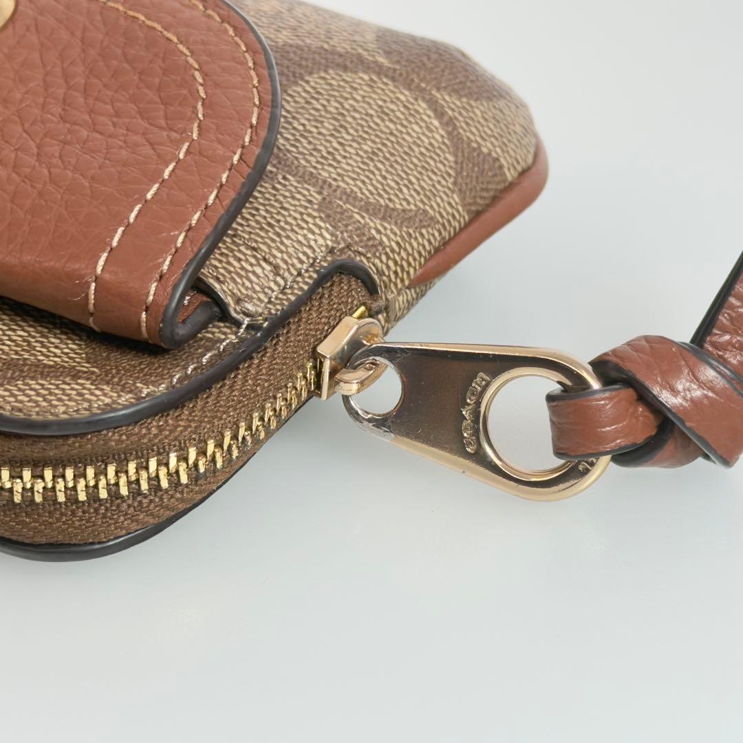 COACH コーチ パース カード シグネチャー キーリング付 C0209