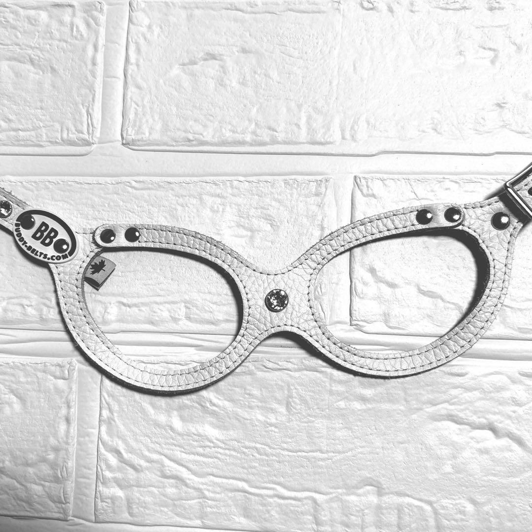 バディベルト2.5号　オールレザー　スワロフスキー6個　ハーネス　BBベルト　犬