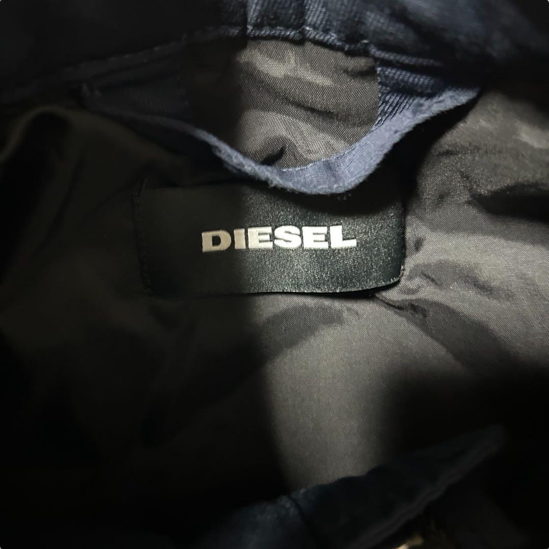 ディーゼル ブルゾン ライダースジャケット ラバーパッチ ジップ ネイビー