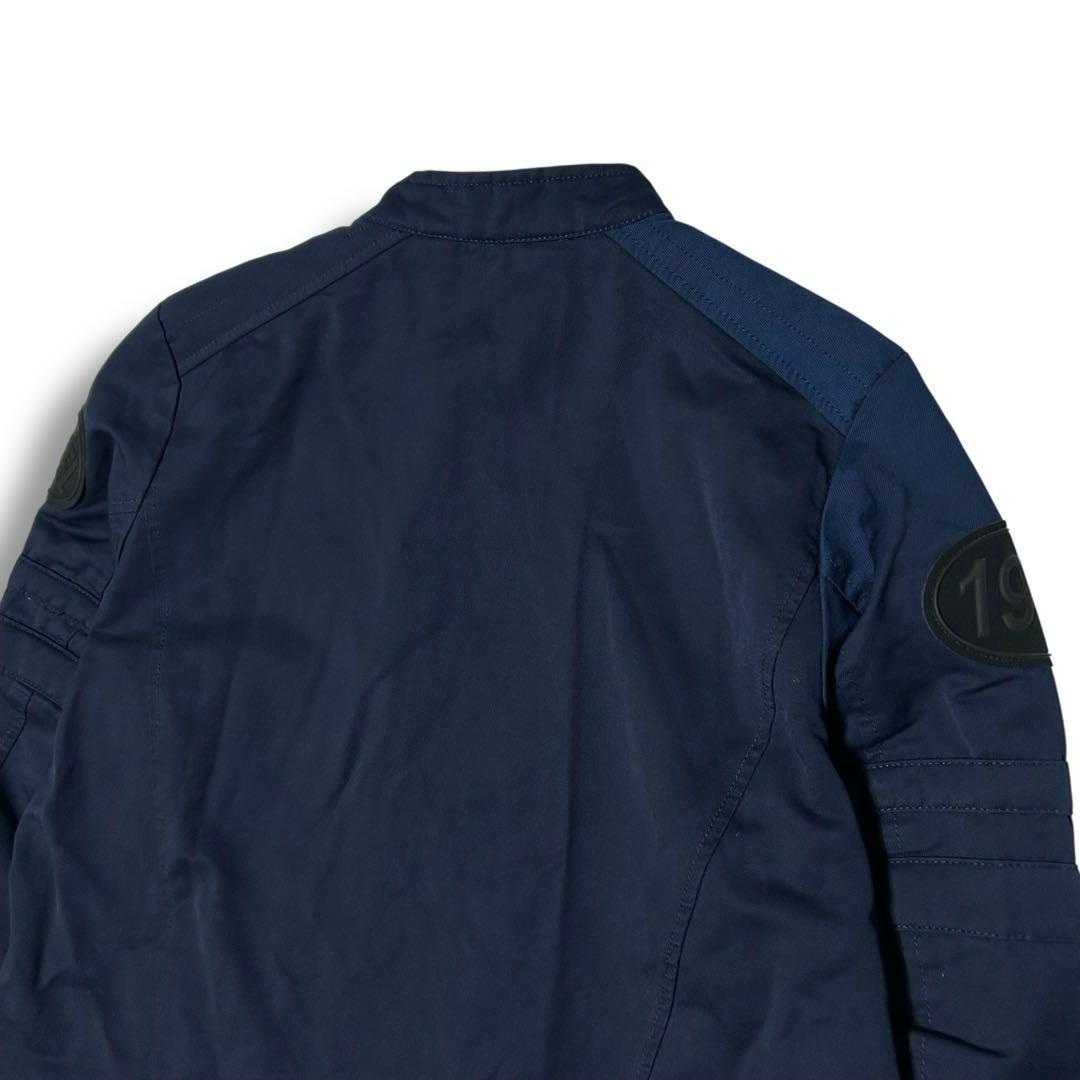 ディーゼル ブルゾン ライダースジャケット ラバーパッチ ジップ ネイビー