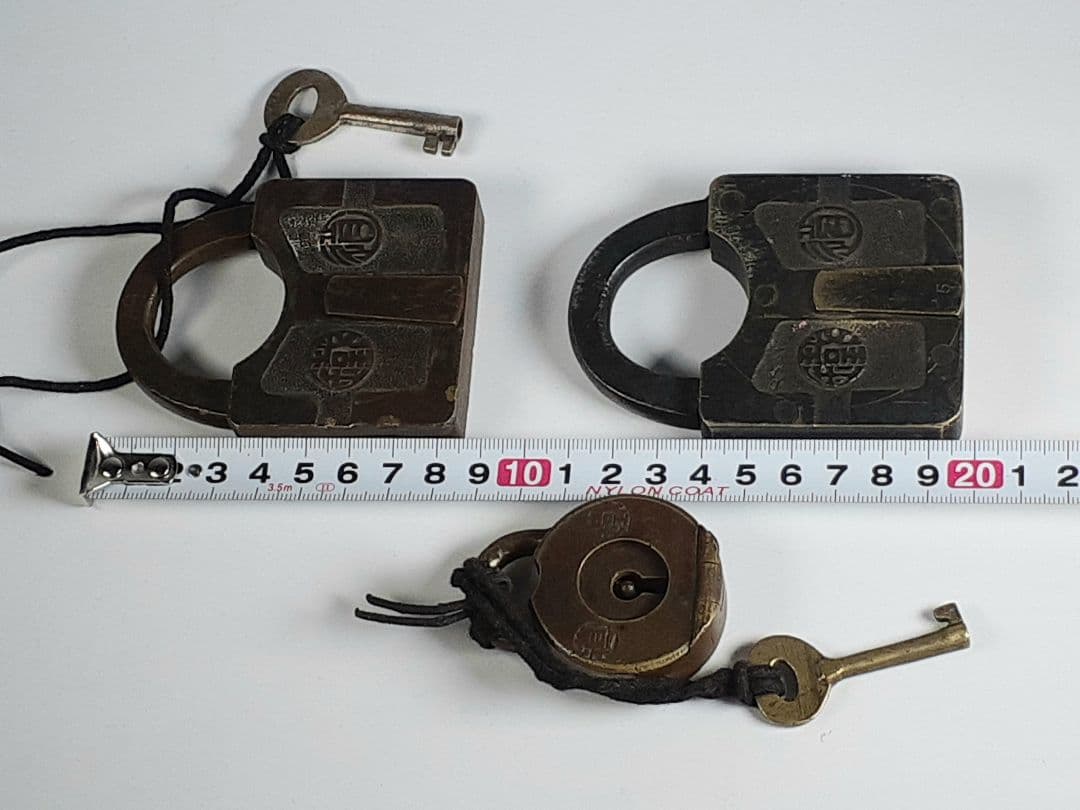 鉄道　錠前　3点　IWATA&CO.TOKYO 南京錠　岩田製　国鉄