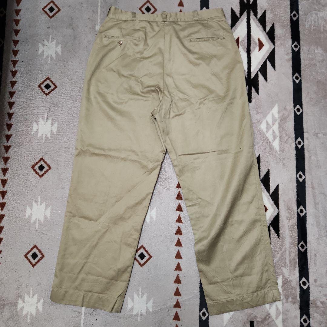 60s USミリタリー チノトラウザーズ ベージュ 38x31