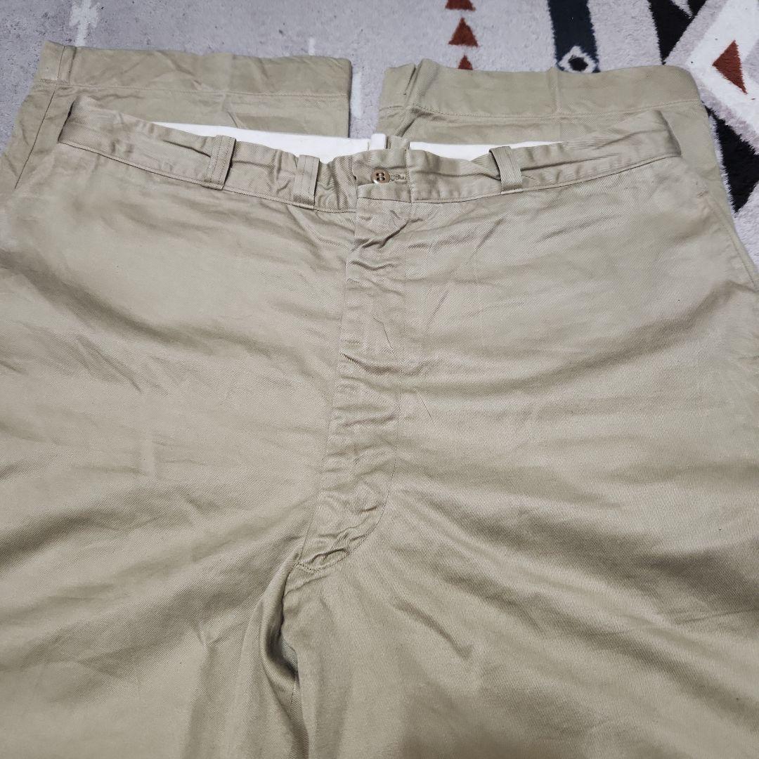 60s USミリタリー チノトラウザーズ ベージュ 38x31