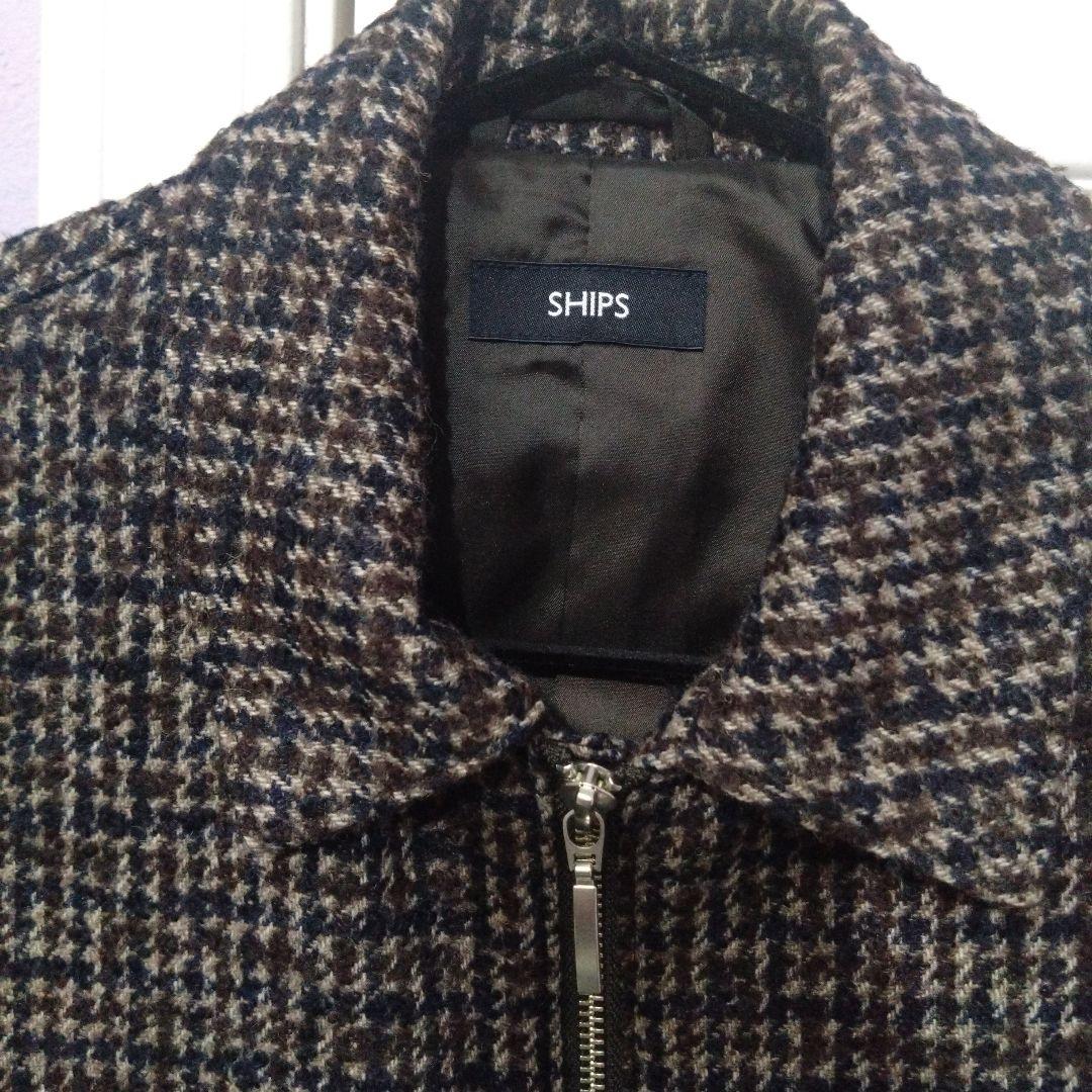 シップス　短丈　ツイード　スウィングトップ