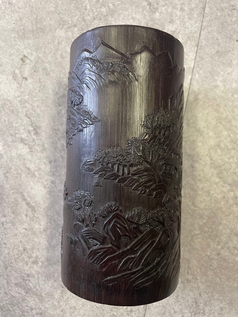 筆筒　竹筒　文房具　中国美術　唐物　アンティーク　骨董