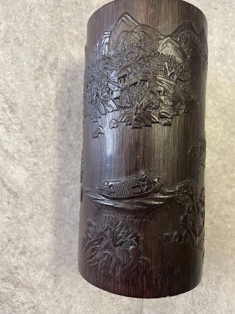 筆筒　竹筒　文房具　中国美術　唐物　アンティーク　骨董