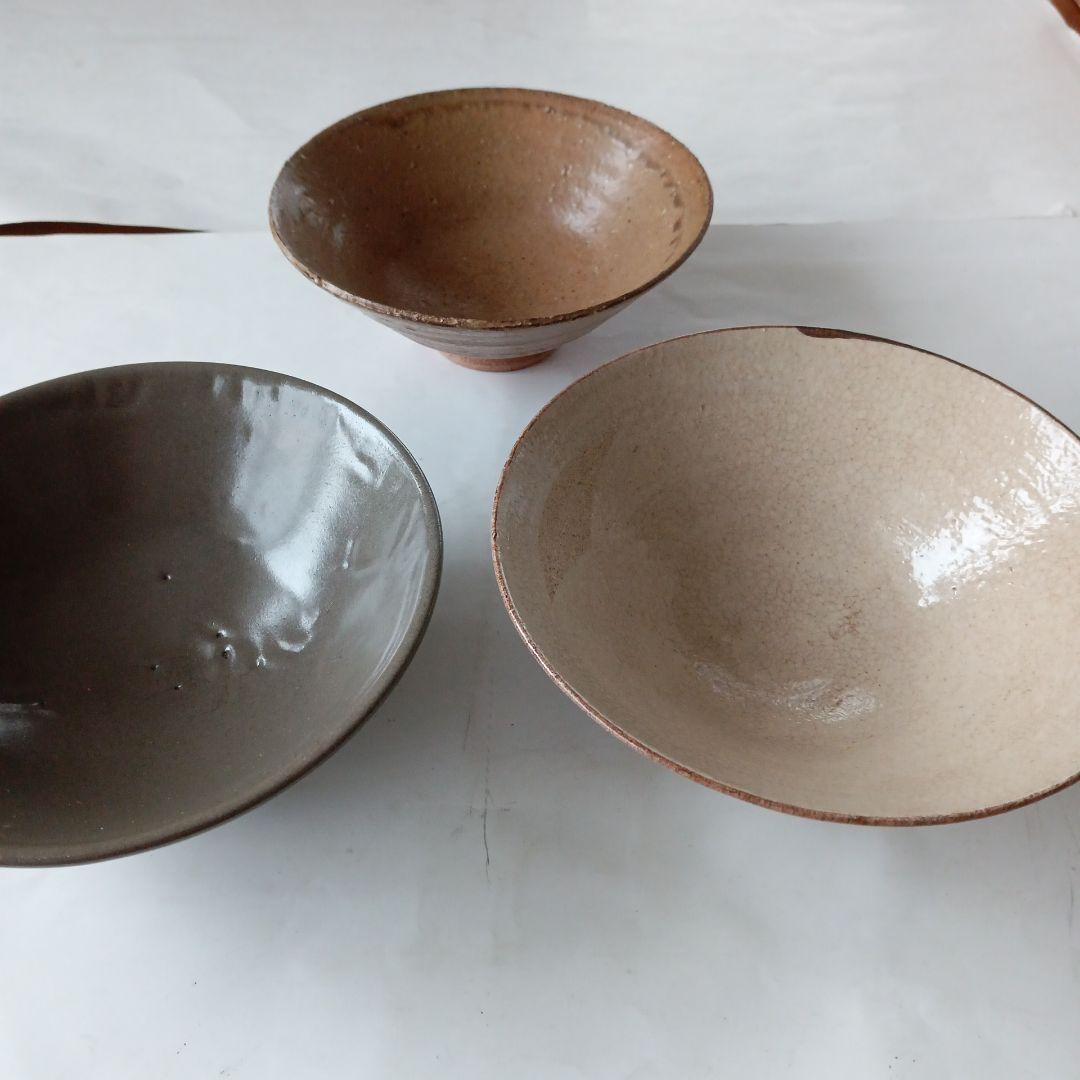 茶道具　韓国茶碗　3点